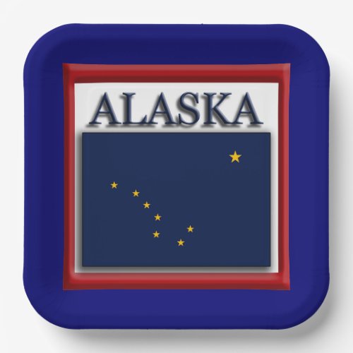 Alaska State Flag 9 Paper Plates