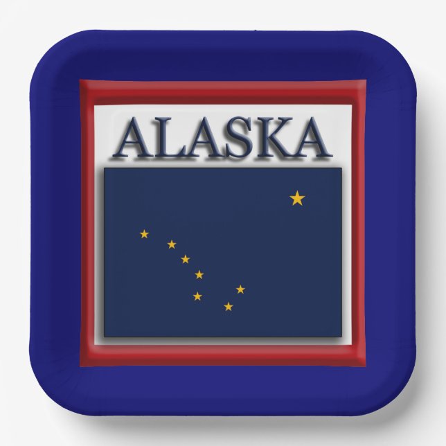 Alaska State Flag 9" Paper Plates (Front)