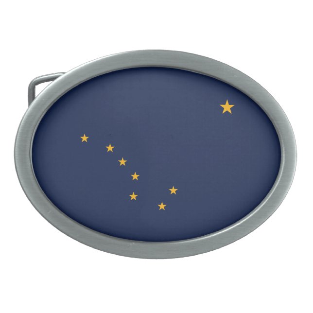 Alaska State Flag Belt Buckle (Front)