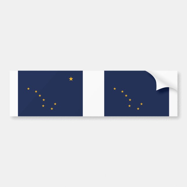 Alaska State flag Bumper Sticker (Front)