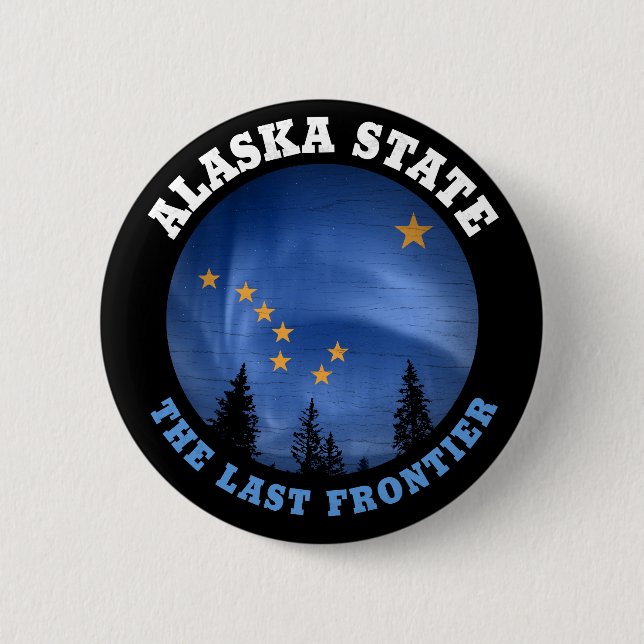 ALASKA STATE FLAG BUTTON (Front)
