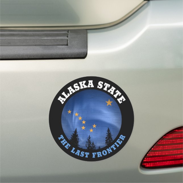 ALASKA STATE FLAG CAR MAGNET (In Situ)