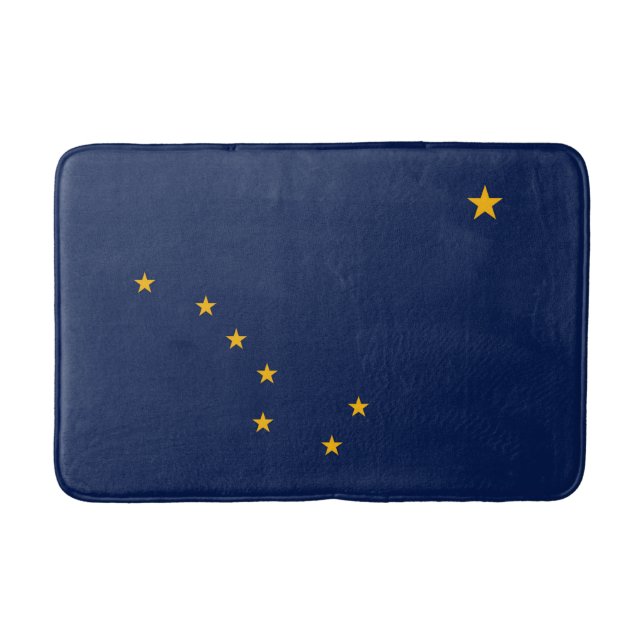 Alaska State Flag Design Bath Mat (Front)
