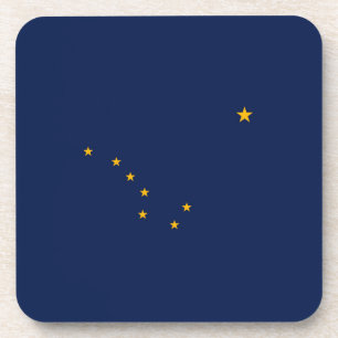 Alaska State Flag Design Beverage Coaster
