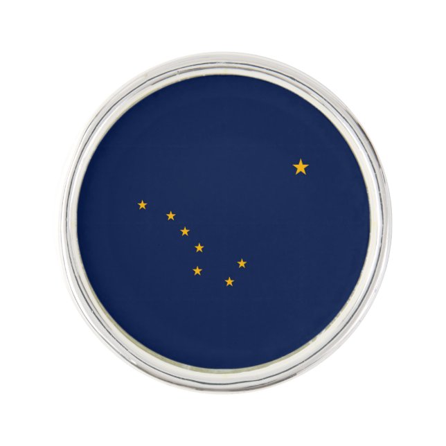 Alaska State Flag Design Decor Pin (Front)