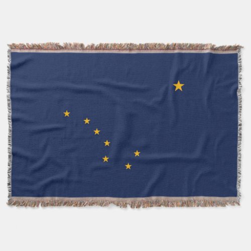 Alaska State Flag Design Decor Throw Blanket