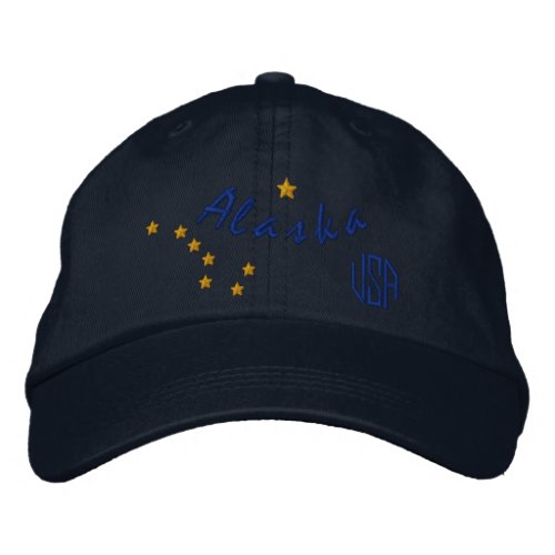 Alaska State Flag Design Embroidery Embroidered Baseball Hat