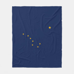 Alaska State Flag Design Fleece Blanket