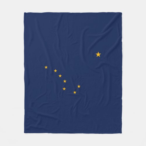 Alaska State Flag Design Fleece Blanket