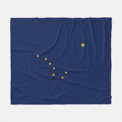 Alaska State Flag Design Fleece Blanket