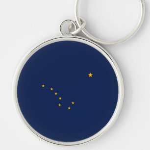 Alaska State Flag Design Keychain