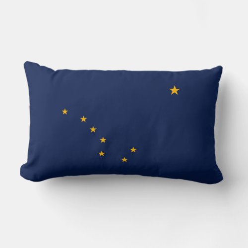 Alaska State Flag Design Lumbar Pillow