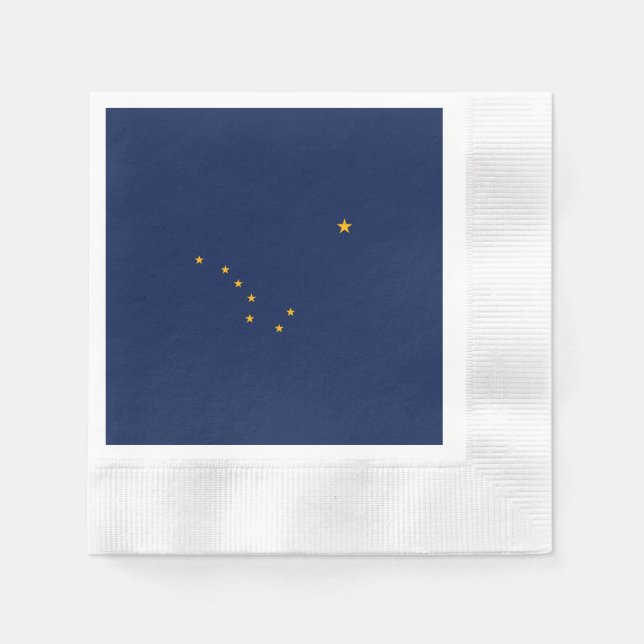 Alaska State Flag Design Paper Napkins (Front)