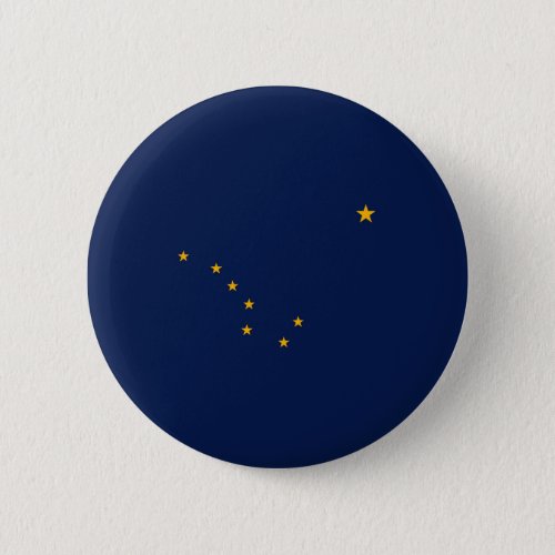 Alaska State Flag Design Pinback Button