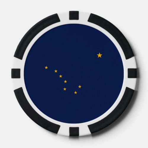 Alaska State Flag Design Poker Chips