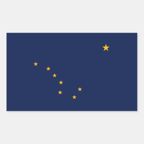 Alaska State Flag Design Rectangular Sticker