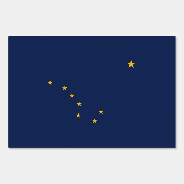 Alaska State Flag Design Sign (Front)
