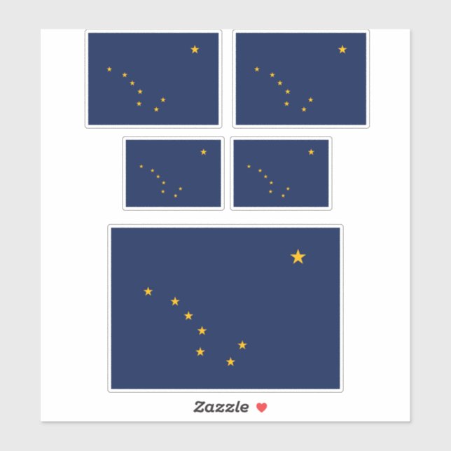 Alaska State Flag Design Sticker (Sheet)