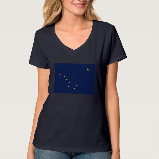 Alaska State Flag Design T-Shirt (Front)