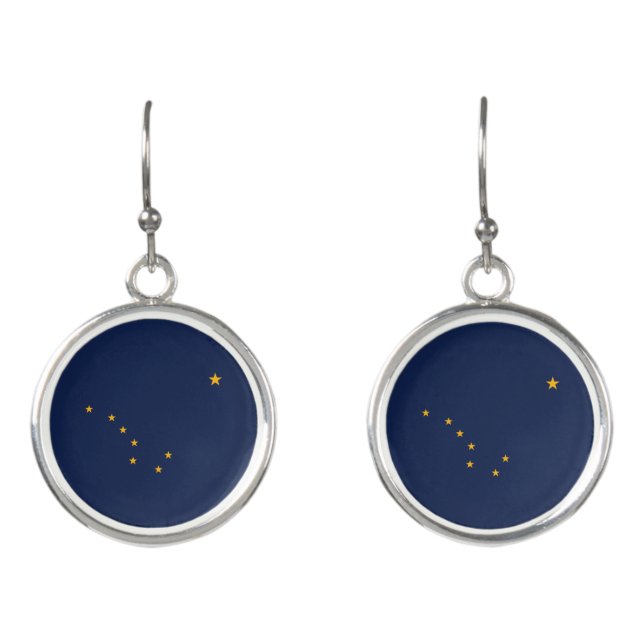 Alaska State Flag Earrings (Front)