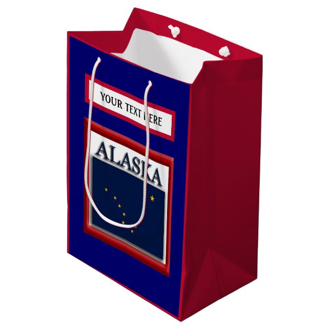Alaska State Flag Medium Gift Bag (Front Angled)