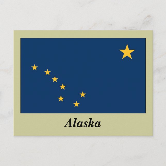 Alaska State Flag Postcard (Front)