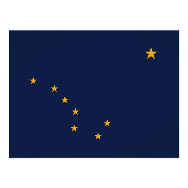 Alaska State Flag Poster (Front)