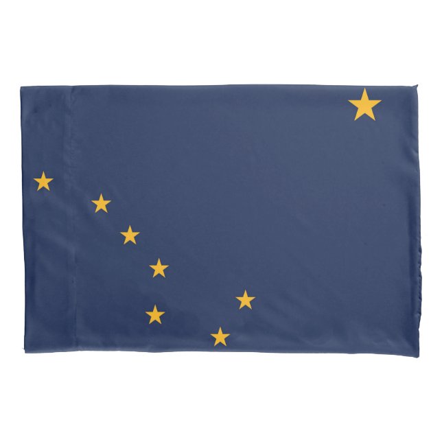 Alaska State Flag Print Patriotc Pillow Case (Front)