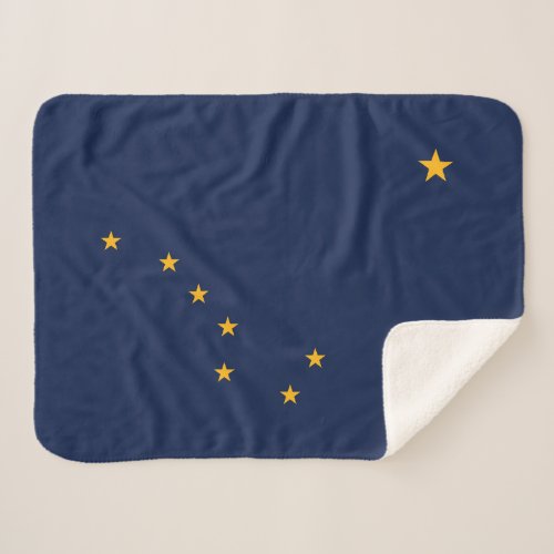 Alaska State Flag Sherpa Blanket