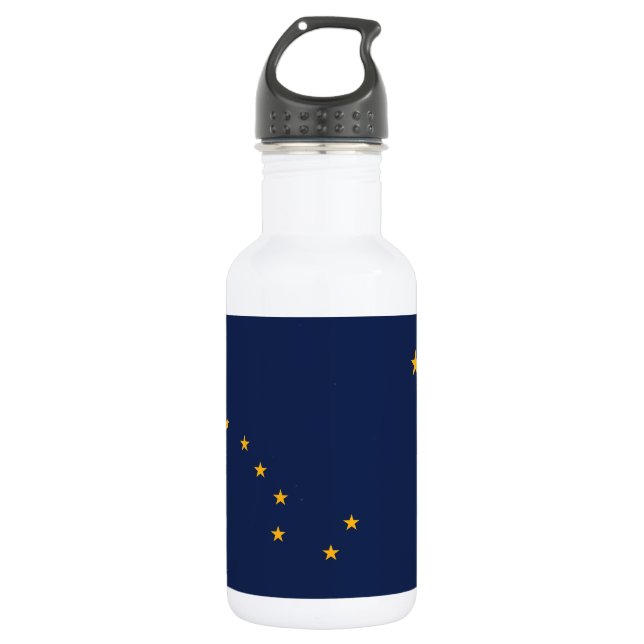Alaska State Flag Stainless Steel Water Bottle (Front)