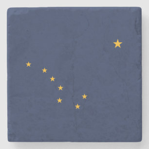 Alaska State Flag Stone Coaster
