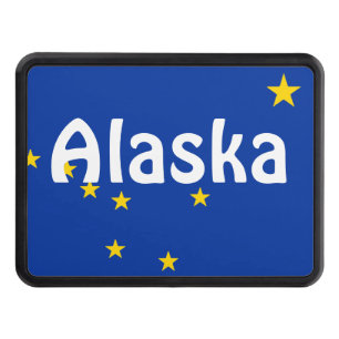 Alaska State Flag Trailer Hitch cover