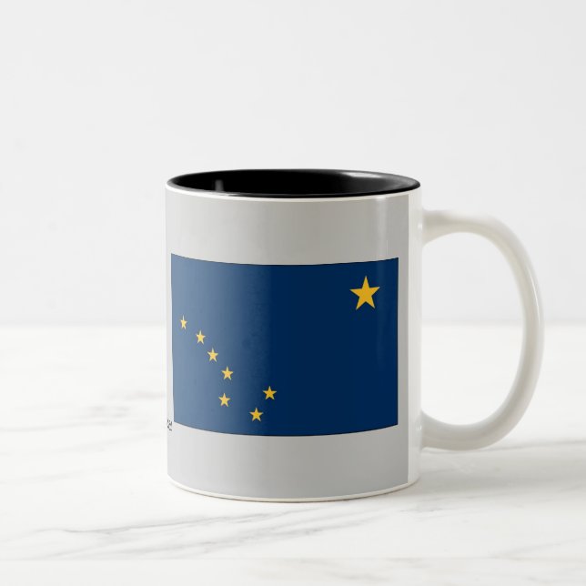 Alaska State Flag Two-Tone Coffee Mug (Right)