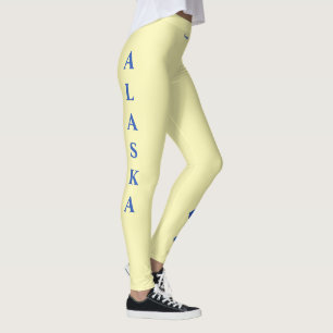 Alaska State Forget Me Nots State Flower Leggings