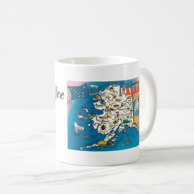 Alaska State Map Coffee Mug (Front Right)