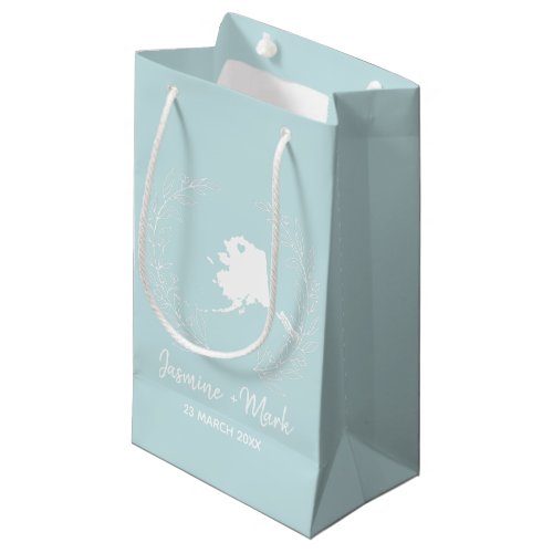Alaska state map  destination wedding favors    small gift bag