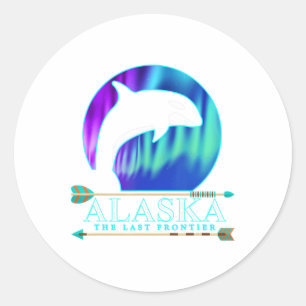 Alaska State Pride Alaska Northern Lights Alaskan Classic Round Sticker