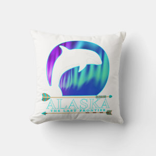 Alaska State Pride Alaska Northern Lights Alaskan Throw Pillow