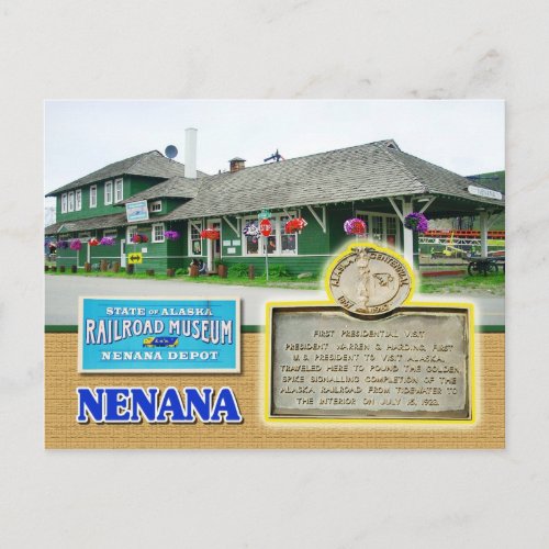 Alaska State Railroad Museum Nenana Alaska Postcard