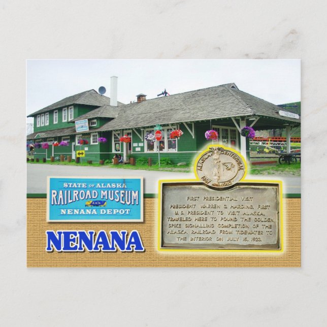 Alaska State Railroad Museum, Nenana, Alaska Postcard (Front)