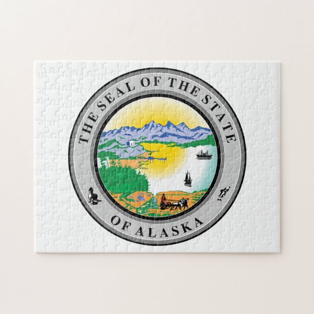 Alaska State Seal. Jigsaw Puzzle (Horizontal)
