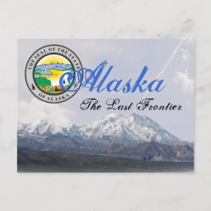 Alaska State Seal Mount McKinley Post Card
