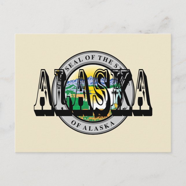 Alaska State Seal Post Card (Front)