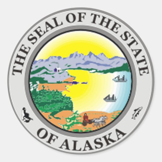 Alaska State Seal Sticker | Zazzle.com