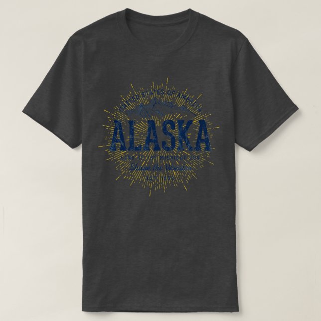Alaska State Vintage Retro Alaska T-Shirt (Design Front)