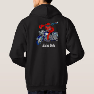 Alaska Style King Crab Motorcycle Color Printed Hoodie