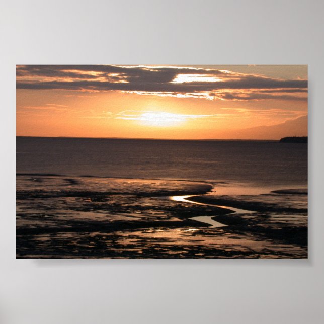 Alaska Sunset @ Cook Inlet Poster (Front)