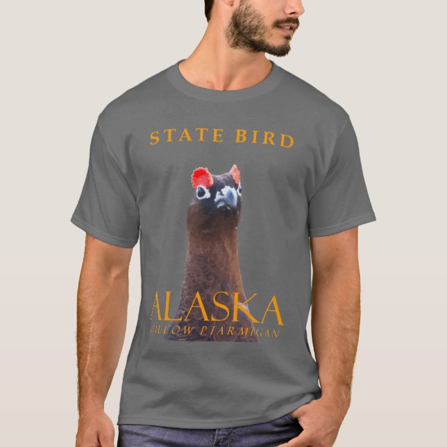 Alaska Territory Bird The Willow Grouse T-Shirt (Front)