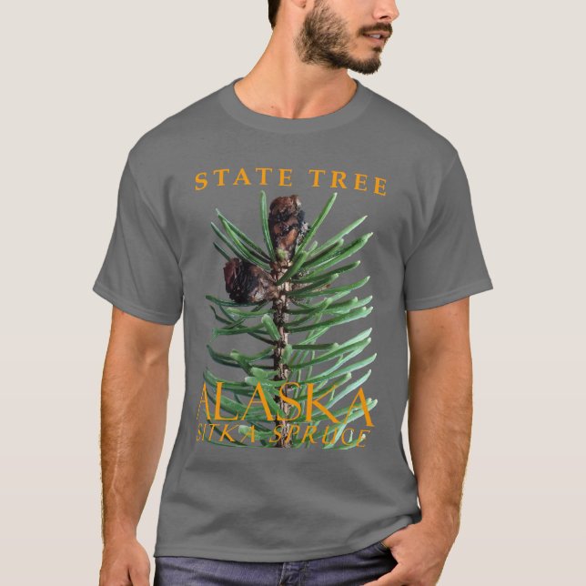 Alaska Territory Tree The Sitka Spruce  T-Shirt (Front)