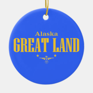 Alaska The Great Land Ceramic Ornament